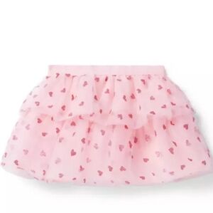 Janie And Jack Pink Heart VALENTINE Tulle Skirt